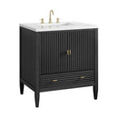 James Martin Myrrin 30" Single Bathroom Vanity, Carbon Oak