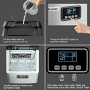 48lbs Stainless Ice Maker with LCD & Self-Cleaning by DirectDeals