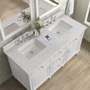 James Martin Lorelai 60" Double Bathroom Vanity, Bright White