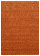 Gabbeh Border Orange Rust Hand Loomed Wool Area Rug