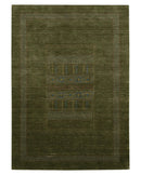 Green Wool Hand Loomed Gabbeh Area Rug - Persian Rustic Design by The Rug Decor