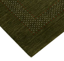 Green Wool Hand Loomed Gabbeh Area Rug - Persian Rustic Design by The Rug Decor