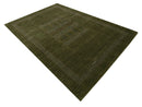 Green Wool Hand Loomed Gabbeh Area Rug - Persian Rustic Design by The Rug Decor