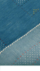 Hand Loomed Wool Area Rug with Traditional Persian Gabbeh Design by The Rug Decor