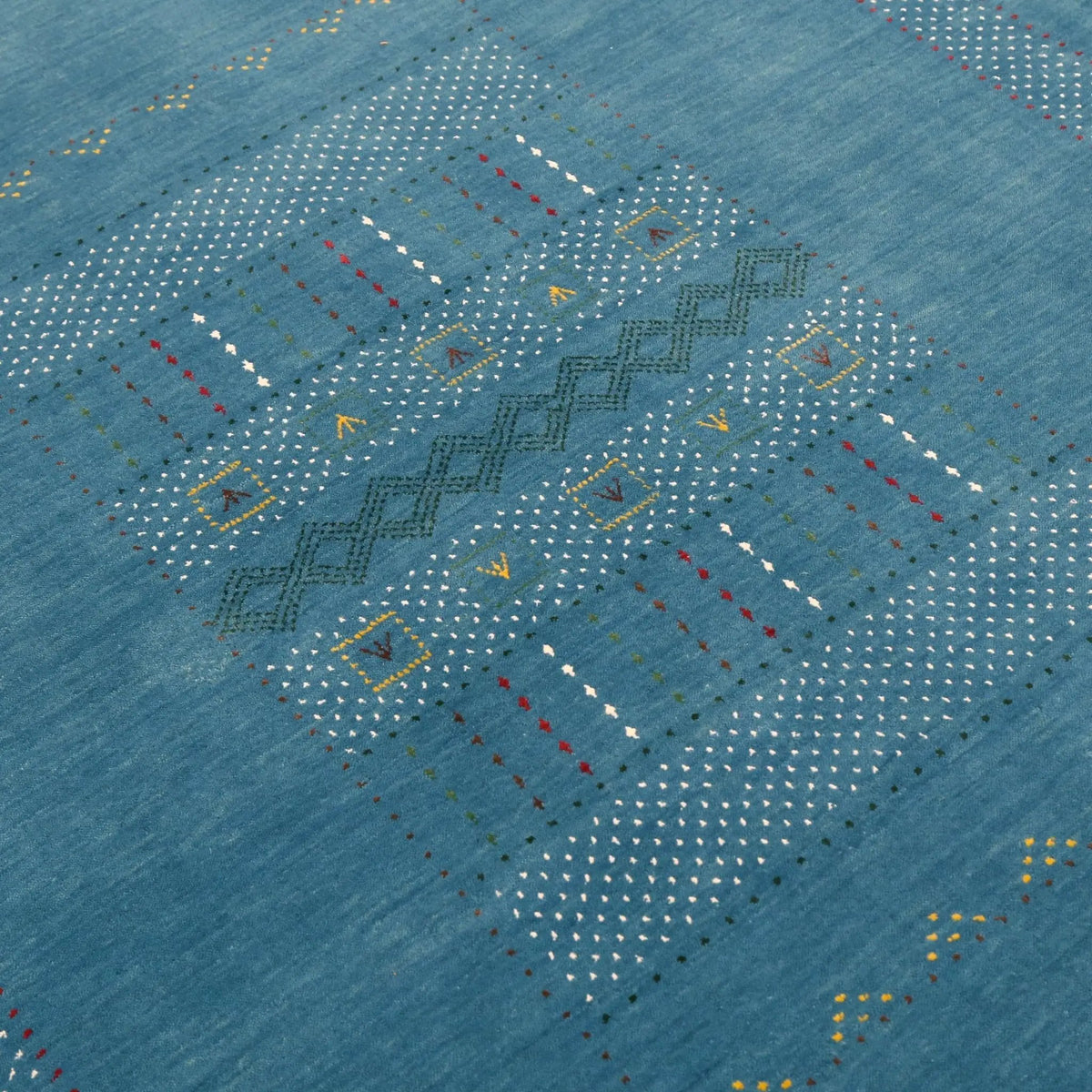 Hand Loomed Wool Area Rug with Traditional Persian Gabbeh Design, photo 8 of 11