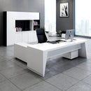 Newton · White Executive Desk w/ Mobile Storage