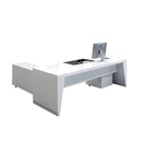 Newton · White Executive Desk w/ Mobile Storage