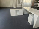 Newton · White Executive Desk w/ Mobile Storage