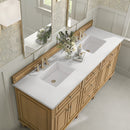 James Martin Lorelai 72" Double Bathroom Vanity, Light Natural Oak
