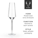 Raye Angled Crystal Champagne Flutes Set of 2 by Viski