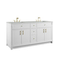James Martin Bellshire 72" Double Bathroom Vanity, Bright White