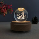 GobekUsa Crystal Ball Music Box: Rotating Light Projection, Birthday & Valentine's Day Gift