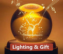 GobekUsa Crystal Ball Music Box: Rotating Light Projection, Birthday & Valentine's Day Gift
