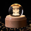 GobekUsa Crystal Ball Music Box: Rotating Light Projection, Birthday & Valentine's Day Gift