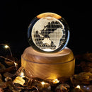 GobekUsa Crystal Ball Music Box: Rotating Light Projection, Birthday & Valentine's Day Gift