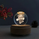 GobekUsa Crystal Ball Music Box: Rotating Light Projection, Birthday & Valentine's Day Gift