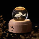 GobekUsa Crystal Ball Music Box: Rotating Light Projection, Birthday & Valentine's Day Gift