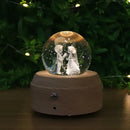 GobekUsa Crystal Ball Music Box: Rotating Light Projection, Birthday & Valentine's Day Gift