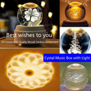 GobekUsa Crystal Ball Music Box: Rotating Light Projection, Birthday & Valentine's Day Gift