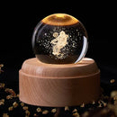 GobekUsa Crystal Ball Music Box: Rotating Light Projection, Birthday & Valentine's Day Gift