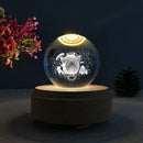 GobekUsa Crystal Ball Music Box: Rotating Light Projection, Birthday & Valentine's Day Gift
