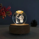 GobekUsa Crystal Ball Music Box: Rotating Light Projection, Birthday & Valentine's Day Gift
