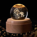 GobekUsa Crystal Ball Music Box: Rotating Light Projection, Birthday & Valentine's Day Gift