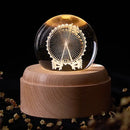 GobekUsa Crystal Ball Music Box: Rotating Light Projection, Birthday & Valentine's Day Gift