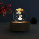 GobekUsa Crystal Ball Music Box: Rotating Light Projection, Birthday & Valentine's Day Gift