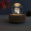 GobekUsa Crystal Ball Music Box: Rotating Light Projection, Birthday & Valentine's Day Gift