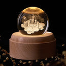 GobekUsa Crystal Ball Music Box: Rotating Light Projection, Birthday & Valentine's Day Gift