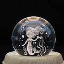 GobekUsa Crystal Ball Music Box: Rotating Light Projection, Birthday & Valentine's Day Gift