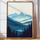 Serene Peaks - Tranquil Mountain Landscape Art