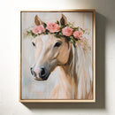 Petal-Crowned Horse Elegance