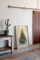 Illuminated Pines in Winter's Embrace