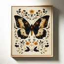 Gilded Monarch - Vintage Butterfly & Floral Art