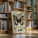 Gilded Monarch - Vintage Butterfly & Floral Art