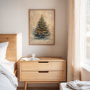 Illuminated Pines in Winter's Embrace