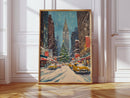 Snowfall On City Streets