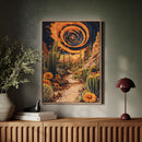Pathway Through Fiery Blooms