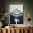 Serene Peaks - Modern Mountain Landscape Print