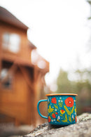 Garden Buzz Enamel Mug 16oz