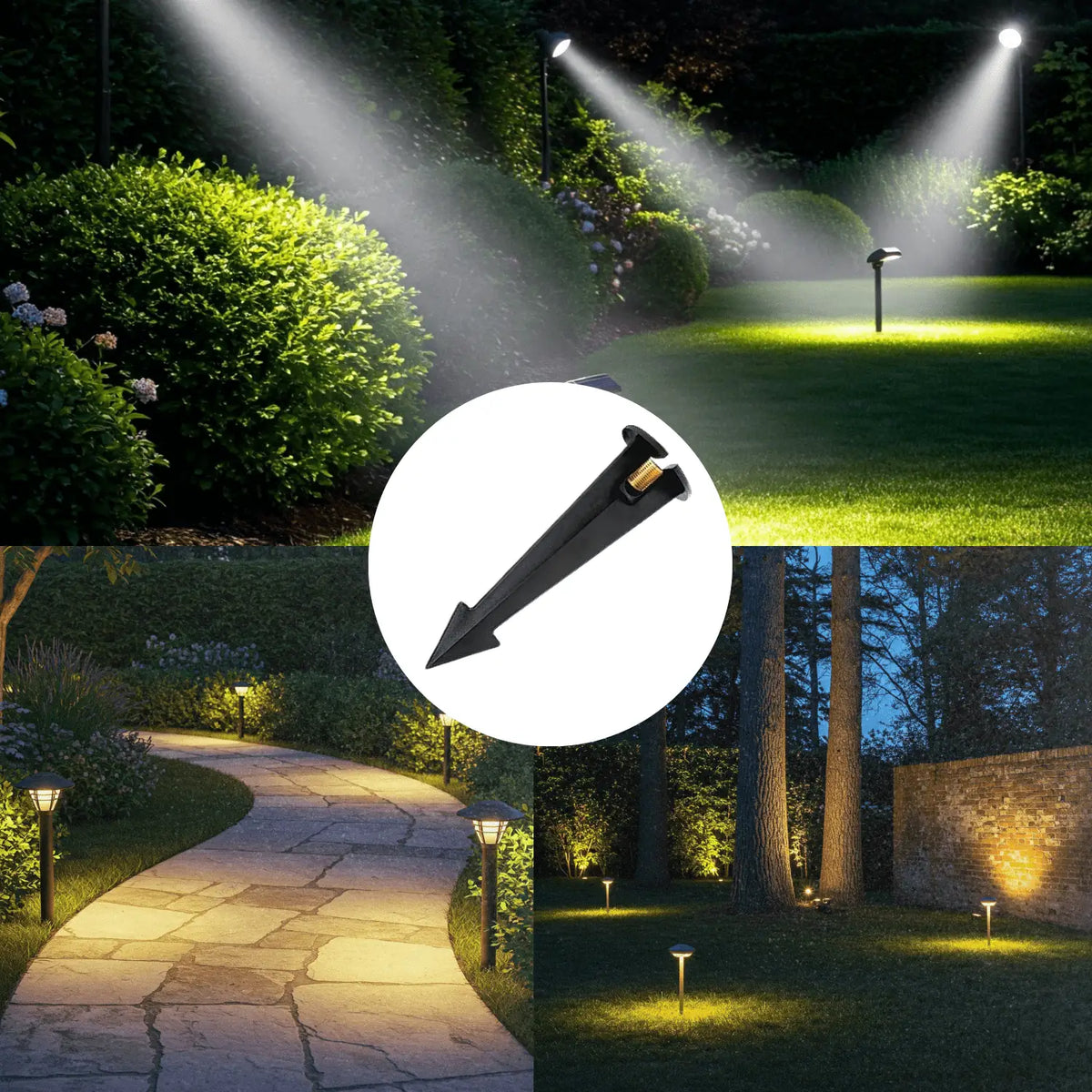 Garden Stakes | 9-Inch In-Ground Solid Brass 1/2" NPT Thread 2 Pack, photo 7 of 11