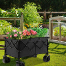 Folding Utility Garden Cart with Wide Wheels and Adjustable Handle by LJGDeals