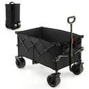 Folding Utility Garden Cart with Wide Wheels and Adjustable Handle by LJGDeals
