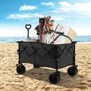 Folding Utility Garden Cart with Wide Wheels and Adjustable Handle by LJGDeals