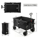 Folding Utility Garden Cart with Wide Wheels and Adjustable Handle by LJGDeals
