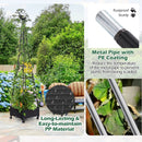 Garden Obelisk Trellis with Self-Drainage System for Climbing Plants-Black by DirectDeals
