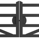 20 ft Farm Driveway Gate with Diagonal Tubes, Dual Swing