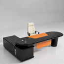 Gauss · White L-Shaped Executive Desk